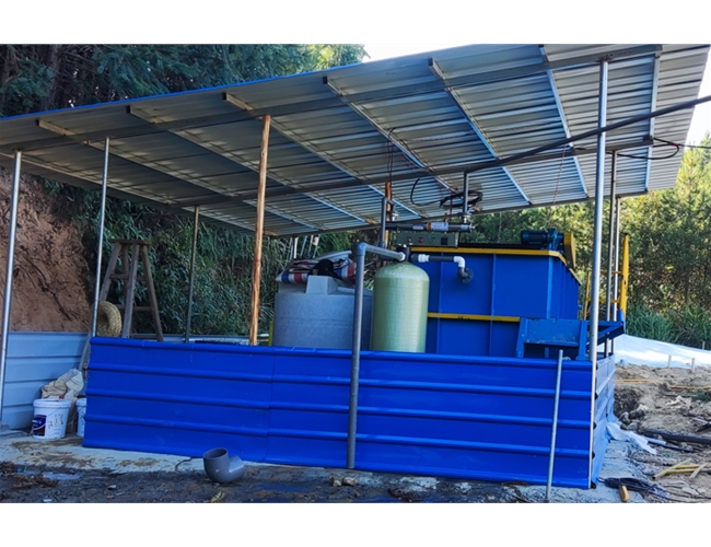 一套养殖污水处理设备安装完工投入使用