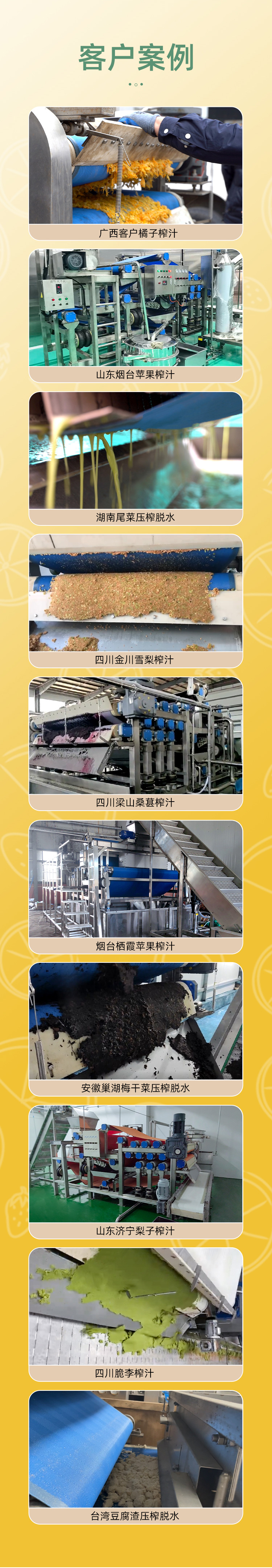 带式梨汁压榨生产线